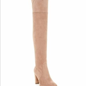 Catherine Malandrino over the knee boots nude pink